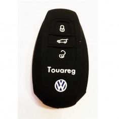 Husa Silicon Cheie Volkswagen Touareg 3 Butoane Negru SIL 170 foto