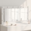 VidaXL Oglindă de toaletă Alb 100 x 55 x 18 cm Lemn compozit și sticlă