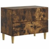 vidaXL Dulap de noapte Stejar fumuriu 62 x 34,5 x 48 cm Lemn prelucrat 894550