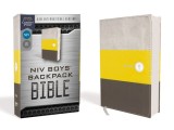 Niv, Boys&#039; Backpack Bible, Compact, Leathersoft, Yellow/Gray, Red Letter Edition, Comfort Print