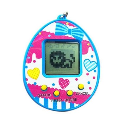Joc electronic interactiv Tamagotchi, 7 x 5 cm, in forma de ou, 5 ani+, albastru foto