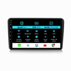 Navigatie Dedicata Audi A3 8P (2003 - 2013) 9 Inch, 2Gb Ram, 64Gb stocare, CarPlay