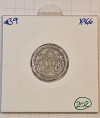 202 Myanmar, Union of Burma, 5 Pyas 1966, KM#39, foarte buna foto
