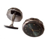 Cumpara ieftin Butoni pentru Cămașă Cadran de Ceas - Negru | Accesoriu Elegant WZ4944