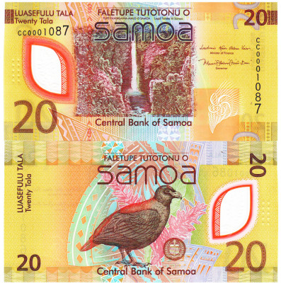 Samoa 20 Tala 2023 P-49 Polimer UNC foto