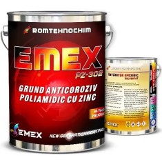 Pachet Grund cu Zinc Epoxy-Poliamidic &ldquo;Emex PZ-302&rdquo; - Gri - Bid. 6 Kg + Intaritor 0.45 Kg
