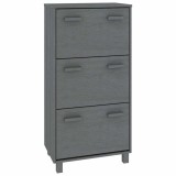 Cumpara ieftin Pantofar &bdquo;HAMAR&rdquo;, gri inchis, 59,5x35x117cm, lemn masiv pin