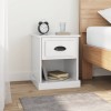 VidaXL Noptiere, 2 buc, alb extralucios, 39x39x47,5 cm, lemn prelucrat 816133