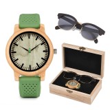 Set ceas din lemn Bobo Bird B06 si ochelari de soare din lemn