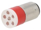 Lampă de control LED roșie BA15D 24-28V