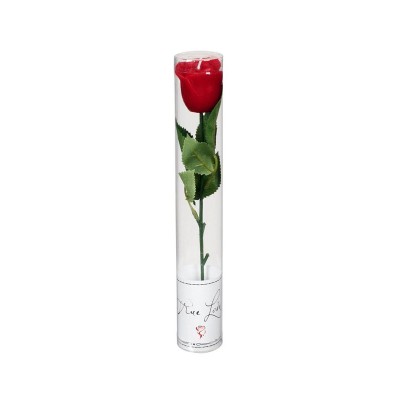 Lumanare decorativa in forma de Trandafir rosu, 26x4 cm, ATU-084235 foto