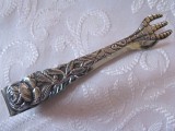 CLESTE ZAHAR ARGINTAT PLACAT CU ARGINT DECOR CU TRANDAFIRI 9 CM