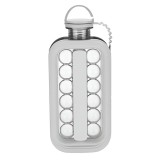Forma pentru Gheata 2 in 1 Portabila, Flippy, Tavita sub Forma de Sticla, Diametru 3 cm, Multifunctional, 17 Bilute de Gheata, 27.5 x 11.4 x 5.5 cm, C