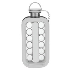 Forma pentru Gheata 2 in 1 Portabila, Cyrax, Tavita sub Forma de Sticla, Diametru 3 cm, Multifunctional, 17 Bilute de Gheata, 27.5 x 11.4 x 5.5 cm, Cu
