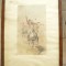Tablou - Litografie L.Vallet 1892 - Luptatori pe cai ,Dim.= 24x14cm partea picta