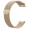 Curea tip Milanese Loop, compatibila Pebble Time, telescoape Quick Release, 22mm, Retro Gold