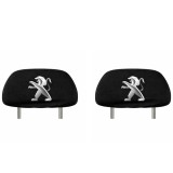 Set 5 huse tetiere negre, pentru gama auto PEUGEOT