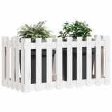 Pat &icirc;naltat gradina design gard alb 100x50x50cm lemn pin tratat GartenMobel Dekor, vidaXL