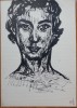 8 desene in tus, creion si carbune, Minica Borsaru, pictor consacrat, anii 60, Portrete, Cerneala, Impresionism