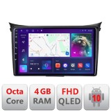 Navigatie Hyundai I30 2011-2016 Android Ecran QLED octa core 4+64 carplay android auto KIT-i30-2011+EDT-E309V3