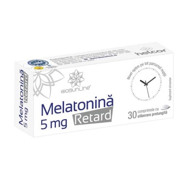 Melatonina Retard 5 miligrame BioSunLine 30 comprimate Helcor foto