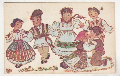 bnk cp Joc romanesc - Perinita - circulata - marca fixa foto