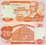 BOLIVIA 20 bolivianos 2007 UNC!!!