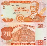 Bolivia 20 Bolivianos 2007 Bancnota UNC America