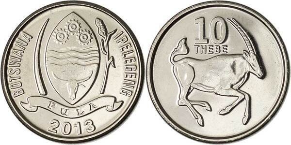 Botswana 2013 - 10 thebe UNC