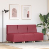 vidaXL Scaune canapea 3 pcs bordo 55 x 74 x 82 cm Piele artificială