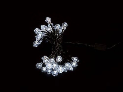 Ghirlanda luminoasa forma de diamant 40 LED-uri albe lumina rece WELL foto