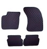 Covorase Auto Lux Piele Romb Negru Rosu Audi A8 D4 (2010-2017) - Set 4 Bucati, Antiderapante