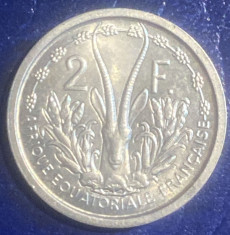 2 FRANCI 1948 AFRICA ECUATORIALA FRANCEZA(CONGO),ALUMINIU NECIRCULATA... foto