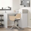 VidaXL Birou de colț cu sertar Alb 102 x 50 x 75 cm Lemn compozit 3337273