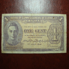 MALAYA 1 CENT 1941