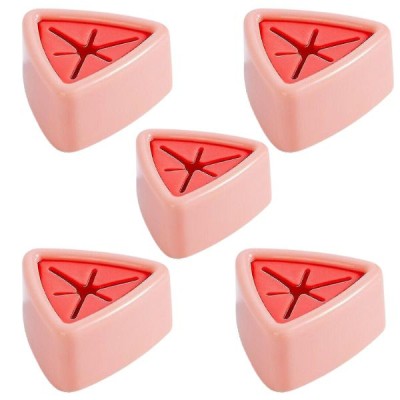 Set 5 Suporti pentru Prosop de Baie sau Bucatarie, Impermeabili si Autoadezivi cu Sistem Push Free, Montare pe Perete, 5 x 2.3 cm, Roz foto