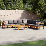 VidaXL Set de canapele grădină cu perne, 6 piese, lemn masiv acacia