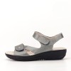 Sandale Dama Piele Naturala Gri Metalizat Sara - Elegante, Confortabile