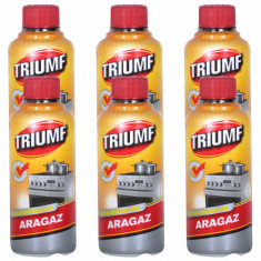 6 x Triumf Aragaz cu pensula, Solutie pentru dizolvat grasimea arsa, 6 x 375ml foto