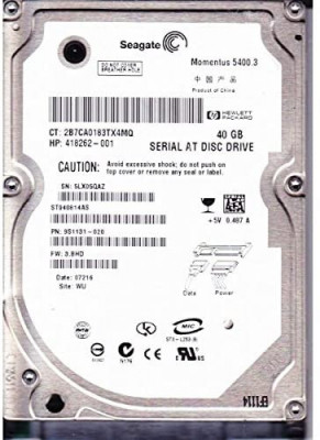 hdd hard disk laptop Seagate Momentus 5400.3 ST940814AS 80GB 5.4K 2.5-inch SATA foto