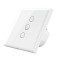 Intrerupator Smart Touch Techstar&reg; V2, Wireless 2.4GHz, Dimmer, Sticla Securizata, Design Modern, Iluminare LED, 1 Faza, cu NUL, Alb