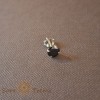Cercel Unisex Argint 925 cu Cristal Zirconia Negru Rotund, 6 mm, SaraTremo