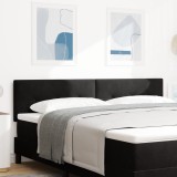 VidaXL Cap de pat cu buton, tapițat, negru, 180 cm, catifea