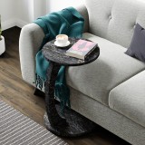 Masuta laterala Holeby 56 x 38 cm negru marmorat [en.casa] HausGarden Leisure, [en.casa]