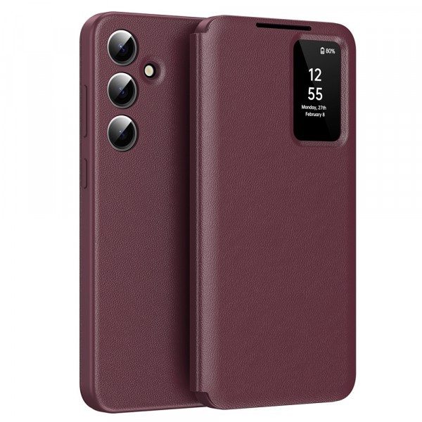 Husa pentru Samsung Galaxy A56 A566, Techsuit, SmartView, Rosie