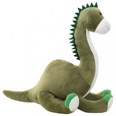 vidaXL Jucărie dinozaur Brontosaurus, verde, pluș foto