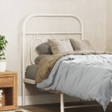 VidaXL Tăblie de pat metalică, alb, 75 cm