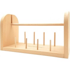 Suport pentru bobina de macrame Hand U Journey, 26.5 x 12 x 15 cm, lemn, natur