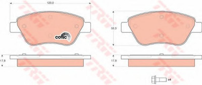 Set placute frana,frana disc FIAT ALBEA (178) (1996 - 2009) TRW GDB1579 foto