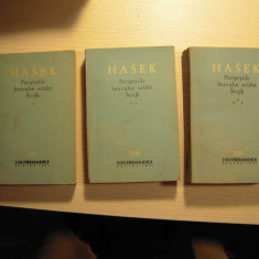 LOT de 3 carti: Peripetiile bravului soldat Svejk (Jaroslav Hasek), 3 volume